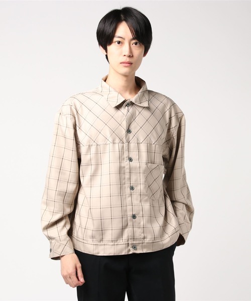 WESTSEA(ウエストシー)の「ビッグシルエット チェック柄シャツ(シャツ/ブラウス・メンズ・ブラック/ベージュ/ネイビー/ピンク・M/L)」の6枚目の写真