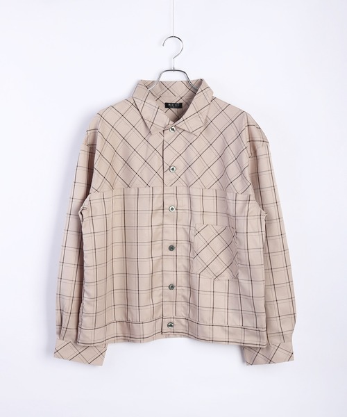 WESTSEA(ウエストシー)の「ビッグシルエット チェック柄シャツ(シャツ/ブラウス・メンズ・ブラック/ベージュ/ネイビー/ピンク・M/L)」の10枚目の写真