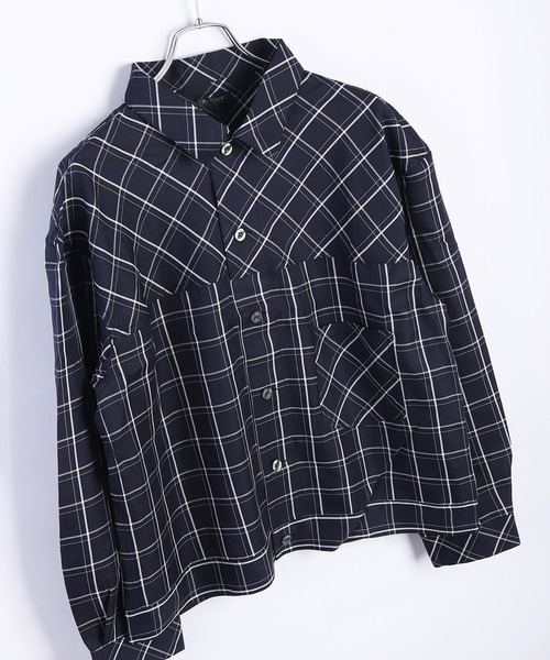 WESTSEA(ウエストシー)の「ビッグシルエット チェック柄シャツ(シャツ/ブラウス・メンズ・ブラック/ベージュ/ネイビー/ピンク・M/L)」の16枚目の写真