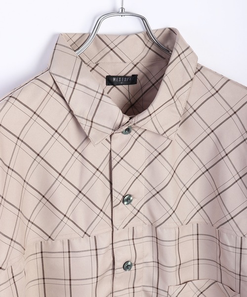 WESTSEA(ウエストシー)の「ビッグシルエット チェック柄シャツ(シャツ/ブラウス・メンズ・ブラック/ベージュ/ネイビー/ピンク・M/L)」の18枚目の写真