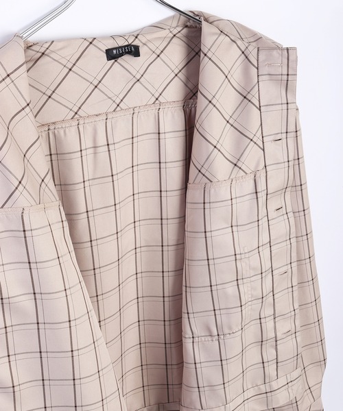 WESTSEA(ウエストシー)の「ビッグシルエット チェック柄シャツ(シャツ/ブラウス・メンズ・ブラック/ベージュ/ネイビー/ピンク・M/L)」の22枚目の写真
