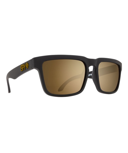 新品アウトレット特価 Spy Sunglasses スパイ サングラス Helm ヘルム Af アジアンフィット Soft Matte Black Happy Bronze W Gold Mirror サングラス Spy スパイ のファッション 配送員設置送料無料 Arenatheatre Net