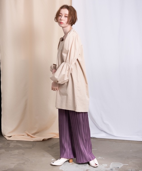 flowriri(フロウリリ)の「flowriri ランダムプリーツパンツ(その他パンツ・レディース・ブラック/ベージュ/パープル/ブラウン・FREE)」の15枚目の写真