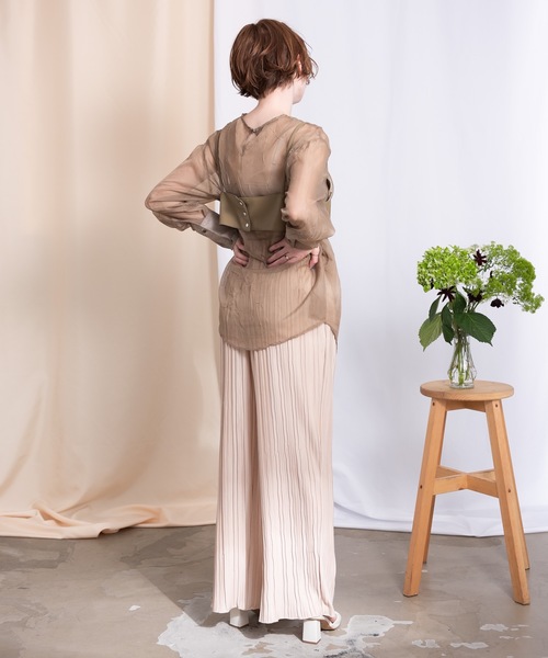 flowriri(フロウリリ)の「flowriri ランダムプリーツパンツ(その他パンツ・レディース・ブラック/ベージュ/パープル/ブラウン・FREE)」の9枚目の写真