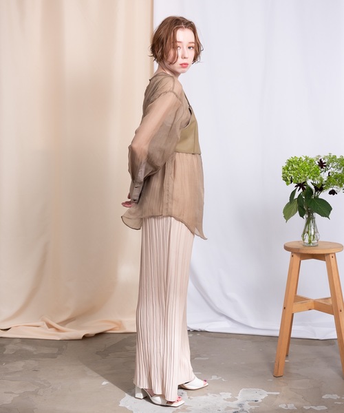 flowriri(フロウリリ)の「flowriri ランダムプリーツパンツ(その他パンツ・レディース・ブラック/ベージュ/パープル/ブラウン・FREE)」の12枚目の写真