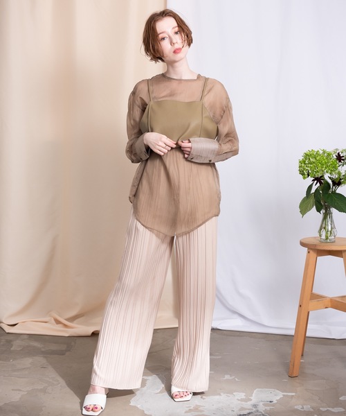 flowriri(フロウリリ)の「flowriri ランダムプリーツパンツ(その他パンツ・レディース・ブラック/ベージュ/パープル/ブラウン・FREE)」の13枚目の写真