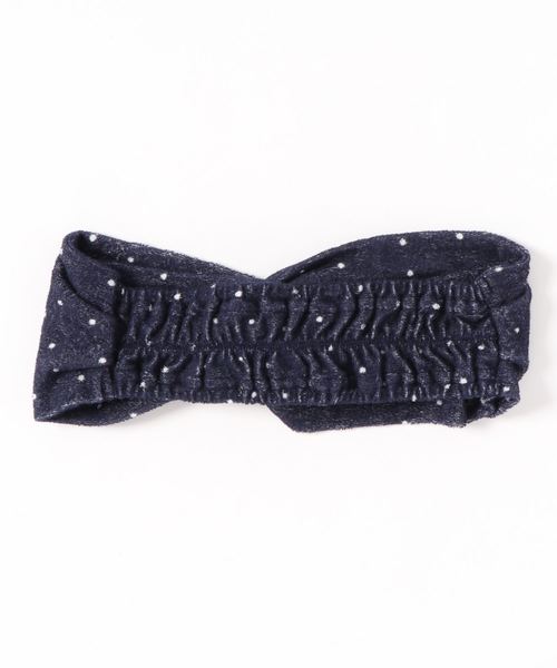 KID BLUE（キッドブルー）の「キッドブルー -20ガーゼパイルドット -ヘアバンド -KGOW159 -kidblue（ヘアバンド・レディース・ネイビー/サックスブルー・-）」の3枚目の写真