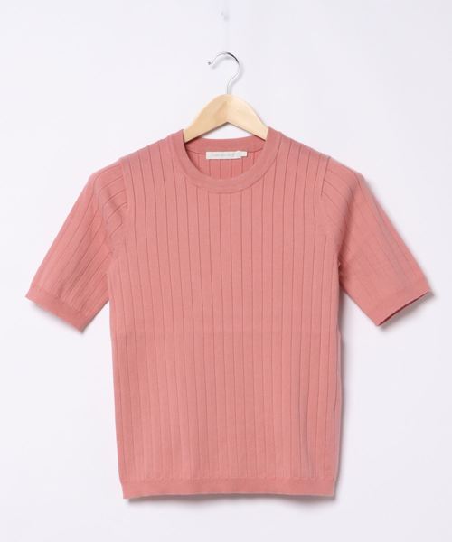 AMERICAN HOLIC(アメリカンホリック)の「クルーネックリブニットプルオーバー*(ニット/セーター・レディース・ブラック/ピンク/ベージュ/グリーン/ネイビー/アイボリー・M/L)」の8枚目の写真