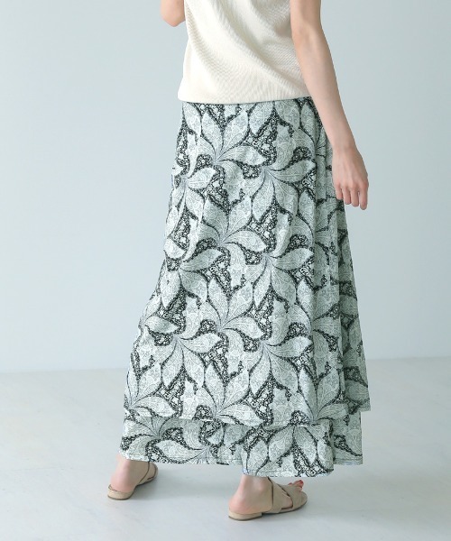 Bou Jeloud（ブージュルード）の「スカートレイヤーパンツ（その他パンツ・レディース・オフホワイト/ブラック・38）」の8枚目の写真