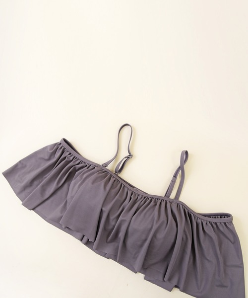 LEAD(リード)の「オフショル×レースアップビキニ3点セット(水着・レディース・ブラック/モカ/パープル系その他・M)」の14枚目の写真