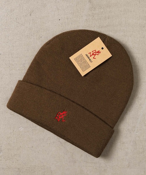 Gramicci(グラミチ)の「【GRAMICCI】WATCH CAP(ニットキャップ/ビーニー・メンズ・チャコールグレー/ブラック/ベージュ/ネイビー/オリーブ/チョコ/マルーン/グレイッシュベージュ/ゴールド/レッド・FREE)」の4枚目の写真