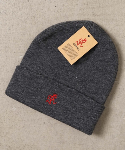 Gramicci(グラミチ)の「【GRAMICCI】WATCH CAP(ニットキャップ/ビーニー・メンズ・チャコールグレー/ブラック/ベージュ/ネイビー/オリーブ/チョコ/マルーン/グレイッシュベージュ/ゴールド/レッド・FREE)」の3枚目の写真