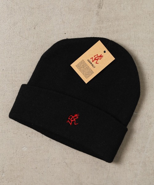 Gramicci(グラミチ)の「【GRAMICCI】WATCH CAP(ニットキャップ/ビーニー・メンズ・チャコールグレー/ブラック/ベージュ/ネイビー/オリーブ/チョコ/マルーン/グレイッシュベージュ/ゴールド/レッド・FREE)」の2枚目の写真