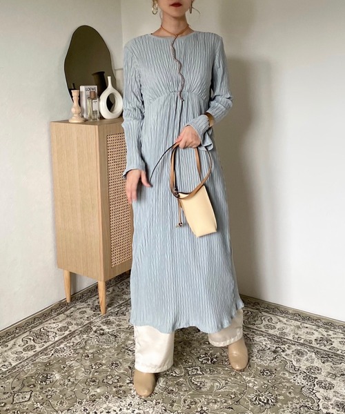 CFT.(シフト)の「CFT. Herringbone cuff slit OP(ワンピース・レディース・ラベンダー/ミント/ホワイト/モカ・FREE)」の13枚目の写真