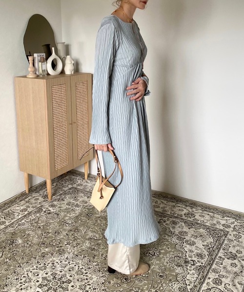 CFT.(シフト)の「CFT. Herringbone cuff slit OP(ワンピース・レディース・ラベンダー/ミント/ホワイト/モカ・FREE)」の17枚目の写真