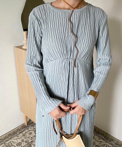 CFT.(シフト)の「CFT. Herringbone cuff slit OP(ワンピース・レディース・ラベンダー/ミント/ホワイト/モカ・FREE)」の19枚目の写真