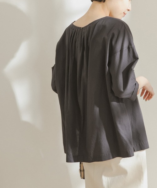 FORK&SPOON（フォークアンドスプーン）の「FORK&SPOON　ドビーブラウス（シャツ/ブラウス・レディース・チャコールグレー/ストライプ・ONE）」の3枚目の写真