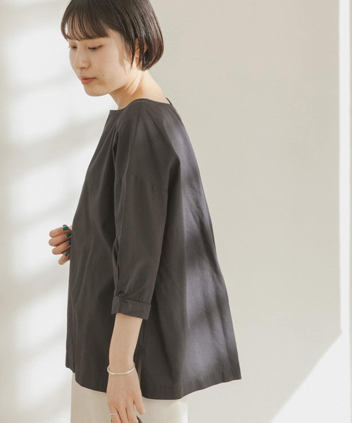 FORK&SPOON（フォークアンドスプーン）の「FORK&SPOON　ドビーブラウス（シャツ/ブラウス・レディース・チャコールグレー/ストライプ・ONE）」の4枚目の写真