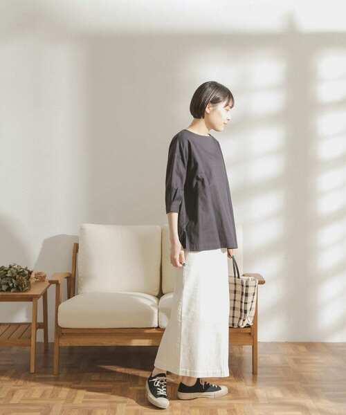 FORK&SPOON（フォークアンドスプーン）の「FORK&SPOON　ドビーブラウス（シャツ/ブラウス・レディース・チャコールグレー/ストライプ・ONE）」の7枚目の写真