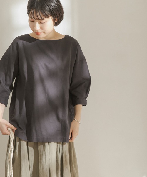 FORK&SPOON（フォークアンドスプーン）の「FORK&SPOON　ドビーブラウス（シャツ/ブラウス・レディース・チャコールグレー/ストライプ・ONE）」の8枚目の写真