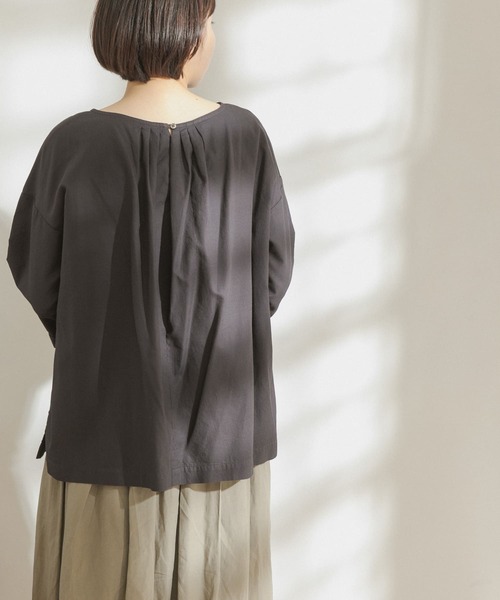 FORK&SPOON（フォークアンドスプーン）の「FORK&SPOON　ドビーブラウス（シャツ/ブラウス・レディース・チャコールグレー/ストライプ・ONE）」の11枚目の写真