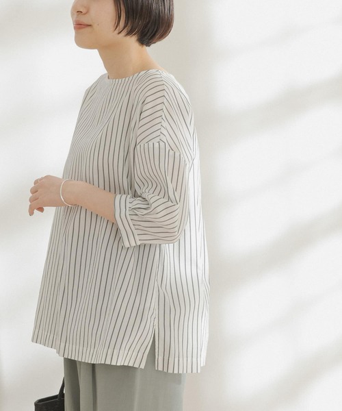 FORK&SPOON（フォークアンドスプーン）の「FORK&SPOON　ドビーブラウス（シャツ/ブラウス・レディース・チャコールグレー/ストライプ・ONE）」の21枚目の写真