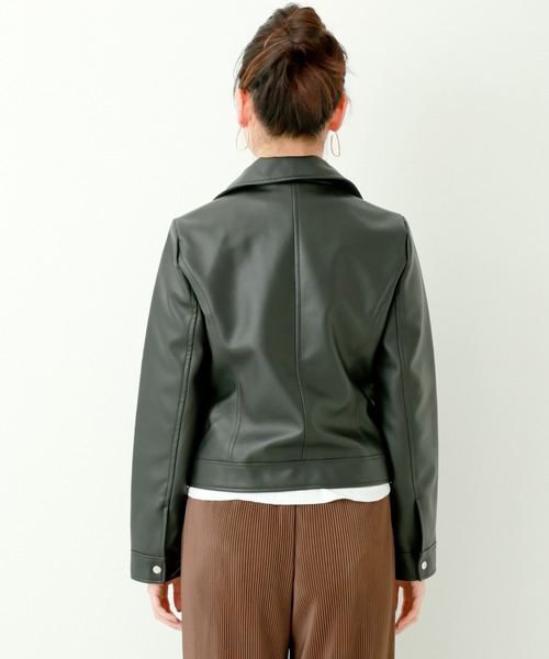 n'ee-ne(ネーネ)の「フェイクレザーライダース(ライダースジャケット・レディース・ブラック・M/L)」の15枚目の写真