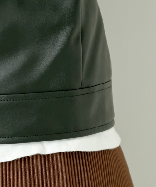 n'ee-ne(ネーネ)の「フェイクレザーライダース(ライダースジャケット・レディース・ブラック・M/L)」の7枚目の写真