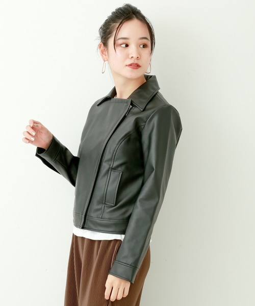 n'ee-ne(ネーネ)の「フェイクレザーライダース(ライダースジャケット・レディース・ブラック・M/L)」の10枚目の写真