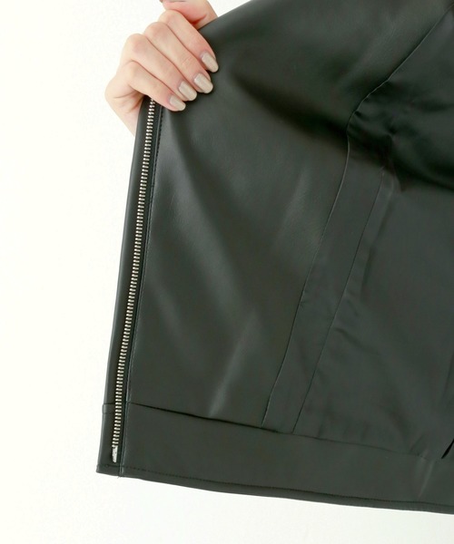 n'ee-ne(ネーネ)の「フェイクレザーライダース(ライダースジャケット・レディース・ブラック・M/L)」の14枚目の写真