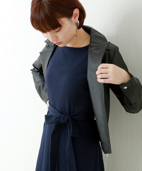 n'ee-ne(ネーネ)の「フェイクレザーライダース(ライダースジャケット・レディース・ブラック・M/L)」の18枚目の写真