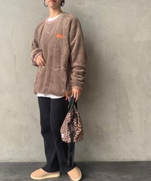 [UNIVERSAL OVERALL/ユニバーサルオーバーオール] 別注ボアフリースクルーネックプルオーバー