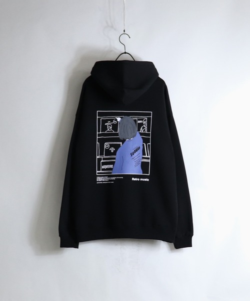 ILL'S(イルズ)の「ILL'S / イルズ ボーイ / ガール イラストビッグパーカー(パーカー・メンズ・ホワイト/ブラック/ベージュ/ブラウン/サックスブルー/ホワイト系その他・M/L)」の11枚目の写真