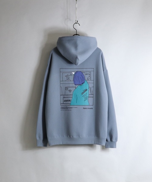 ILL'S(イルズ)の「ILL'S / イルズ ボーイ / ガール イラストビッグパーカー(パーカー・メンズ・ホワイト/ブラック/ベージュ/ブラウン/サックスブルー/ホワイト系その他・M/L)」の18枚目の写真