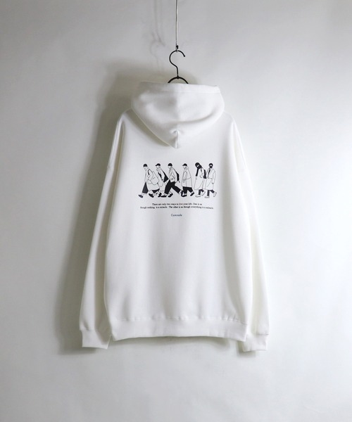 ILL'S(イルズ)の「ILL'S / イルズ ボーイ / ガール イラストビッグパーカー(パーカー・メンズ・ホワイト/ブラック/ベージュ/ブラウン/サックスブルー/ホワイト系その他・M/L)」の17枚目の写真