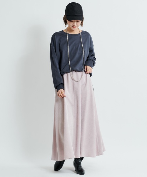 DouDou(ドゥドゥ)の「【AW】BIG T(無地ロンT)(Tシャツ/カットソー・レディース・ライトベージュ/オフホワイト/チャコールグレー・FREE)」の12枚目の写真