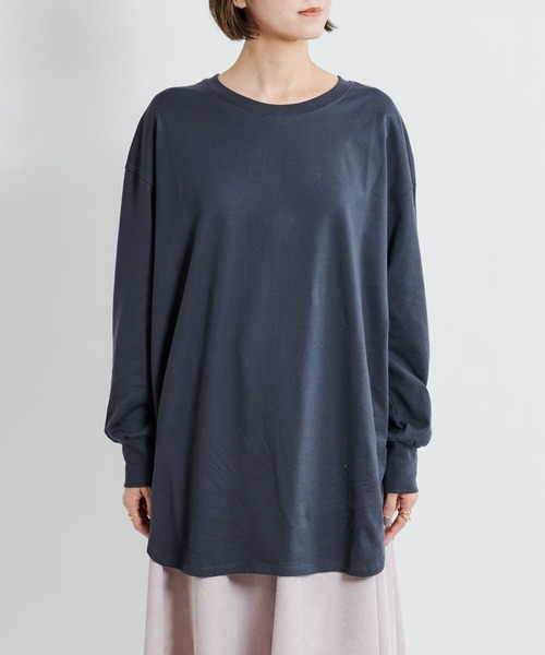 DouDou(ドゥドゥ)の「【AW】BIG T(無地ロンT)(Tシャツ/カットソー・レディース・ライトベージュ/オフホワイト/チャコールグレー・FREE)」の20枚目の写真