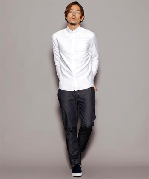 BEAUTY&YOUTH UNITED ARROWS(ビューティーアンドユースユナイテッドアローズ)の「【WEB限定】by ∴ タイニー オックスフォード ボタンダウンシャツ◆(シャツ/ブラウス・メンズ・ホワイト/ネイビー/コバルトブルー/パープル/ブラック・SMALL/MEDIUM/LARGE)」の11枚目の写真