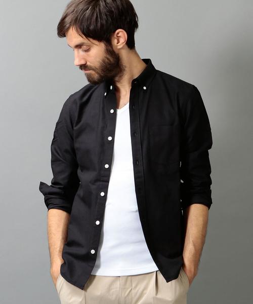 BEAUTY&YOUTH UNITED ARROWS(ビューティーアンドユースユナイテッドアローズ)の「【WEB限定】by ∴ タイニー オックスフォード ボタンダウンシャツ◆(シャツ/ブラウス・メンズ・ホワイト/ネイビー/コバルトブルー/パープル/ブラック・SMALL/MEDIUM/LARGE)」の8枚目の写真