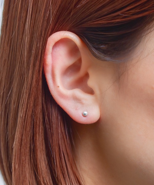 sunny branch（サニーブランチ）の「シルバー925　3.0mmボールピアス（ピアス（両耳用）・メンズ・シルバー/ブラック/ゴールド・FREE）」の7枚目の写真