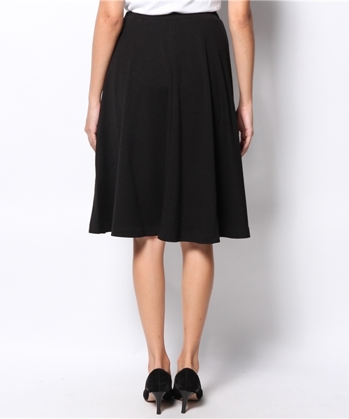 DISCOAT（ディスコート）の「【Discoat】ポンチヒザ下フレアスカート（スカート・レディース・チャコールグレー/ブラック/オフホワイト・ﾌﾘ-）」の6枚目の写真
