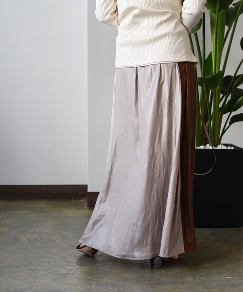 Eimee Law（エイミーロウ）の「配色タックフレアーSK（スカート・レディース・グレー/アイボリー/ネイビー・38）」の20枚目の写真