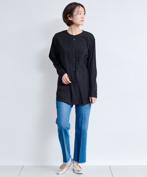 DouDou（ドゥドゥ）の「セーラー襟2WAYブラウス（シャツ/ブラウス・レディース・オフホワイト/ブラック・FREE）」の12枚目の写真