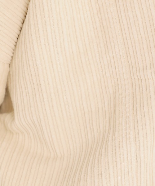 Bab(バブ)の「コーデュロイノ―カラージャケット(ノーカラーコート・レディース・チャコールグレー/ピンク/アイボリー/ベージュ・38)」の17枚目の写真