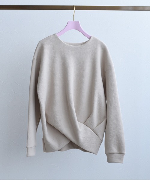 Eimee Law（エイミーロウ）の「カシュクールTOPS（Tシャツ/カットソー・レディース・グレー/ベージュ/ブラック・38）」の3枚目の写真