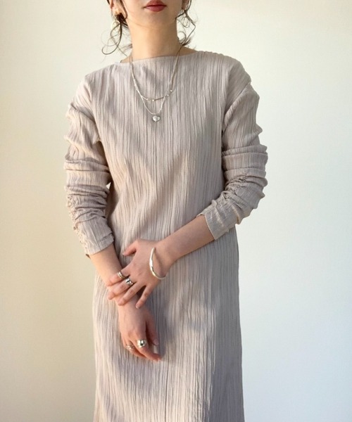 INTER FACTORY（インターファクトリー）の「WEARISTA maiko - ３wayポケット付Iラインワンピース　made in INTER FACTORY（シャツワンピース・レディース・ブラック/グレイッシュベージュ/キャメル・FREE）」の20枚目の写真