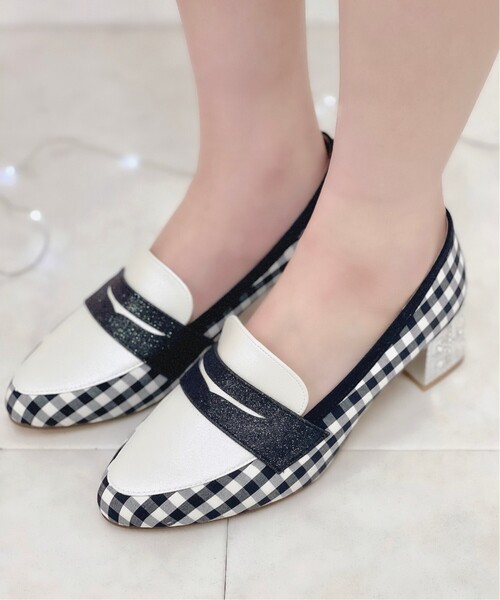 En Punto（エンプント）の「【ラスト１】ビジューミドルヒールローファー（パンプス・レディース・アイボリー/ブラック系1/ブラック系8・22.5cm/23.0cm/23.5cm/24.0cm/24.5cm）」の21枚目の写真