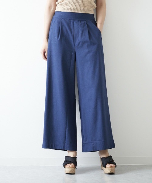 Ocean Pacific(オーシャンパシフィック)の「【OP / オーピー】レディースワイドロングパンツ(その他パンツ・レディース・モカ/ネイビー/ブラック×ブルー・MEDIUM/LARGE/X-LARGE)」の3枚目の写真