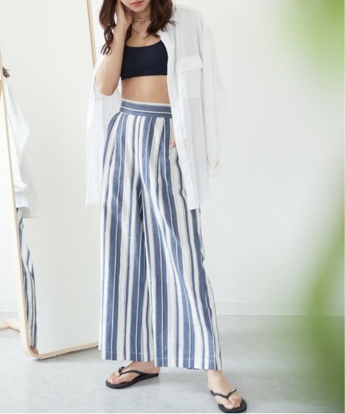 Ocean Pacific(オーシャンパシフィック)の「【OP / オーピー】レディースワイドロングパンツ(その他パンツ・レディース・モカ/ネイビー/ブラック×ブルー・MEDIUM/LARGE/X-LARGE)」の16枚目の写真