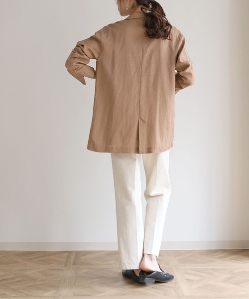 cheriella（シェリエラ）の「【cheriella】リネン混テーラードジャケット（テーラードジャケット・レディース・アイボリー/モカ・M）」の22枚目の写真